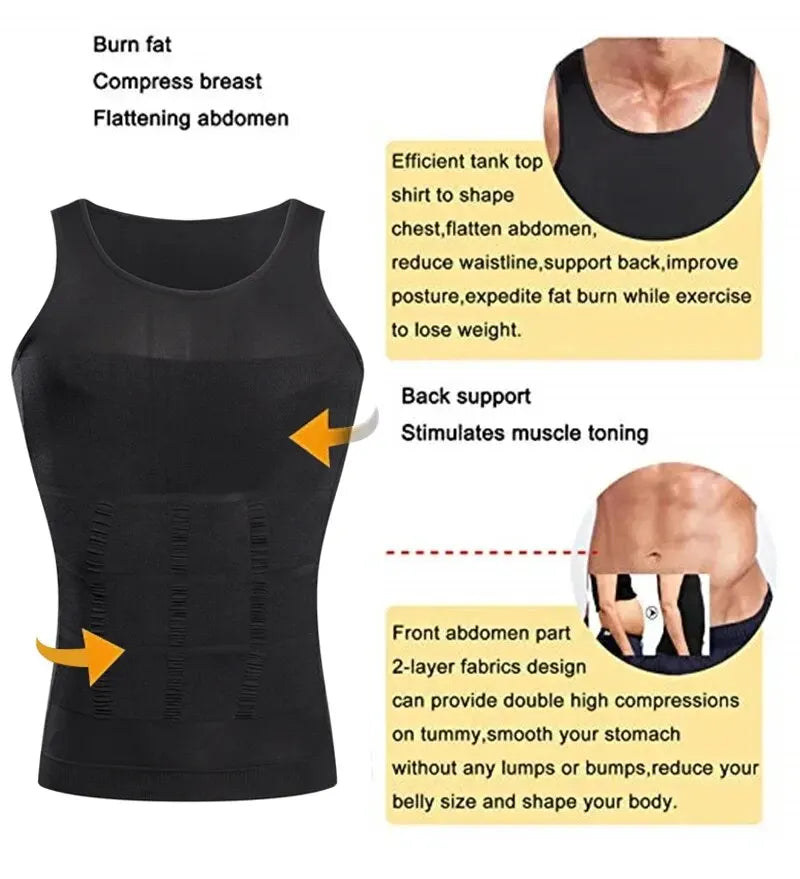 Camiseta Moldeadora Hombre NOX SHAPE™ – Compresión Invisible que Reduce Abdomen al Instante